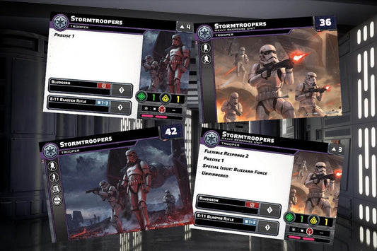 2024 Galactic Empire - 86 Cards - Star Wars Legion - Unit Player, Upgrades, & Command Cards