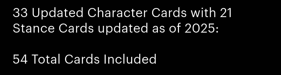 2025 Star Wars Shatterpoint - UPDATE PACK - 54 Character and Stance Cards