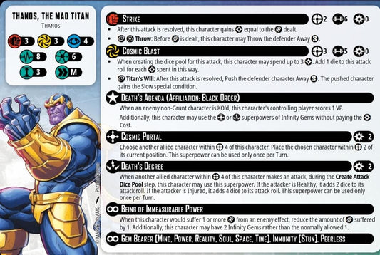 Thanos, The Mad Titan - 2025 Update/Errata
