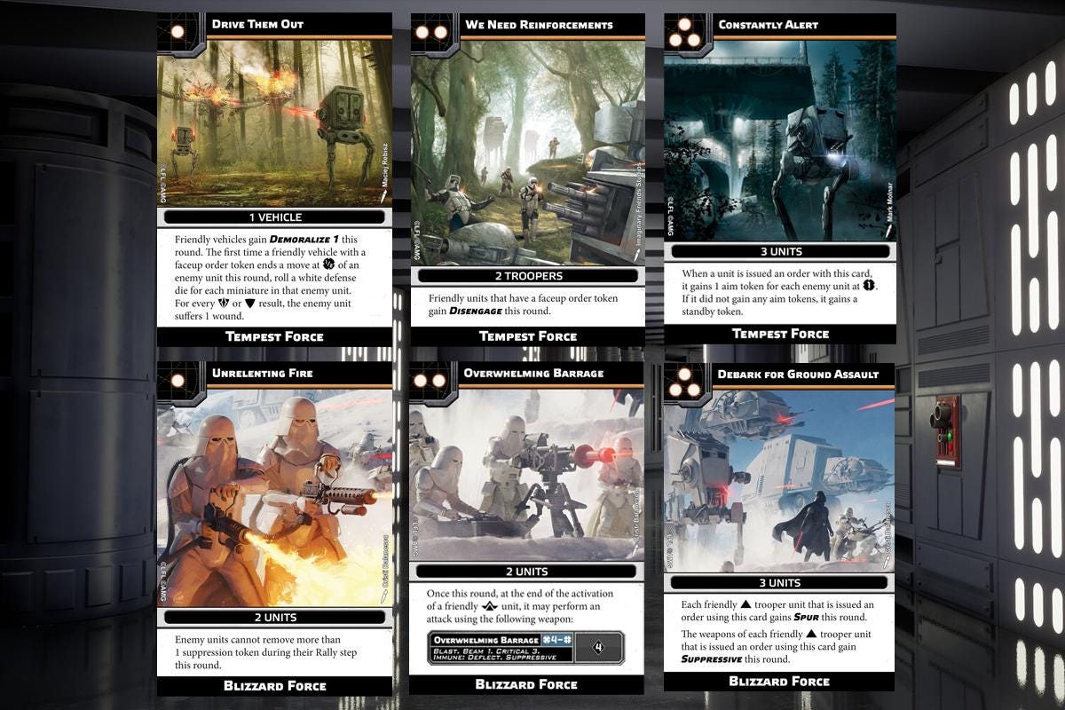 2024 Galactic Empire - 86 Cards - Star Wars Legion - Unit Player, Upgrades, & Command Cards