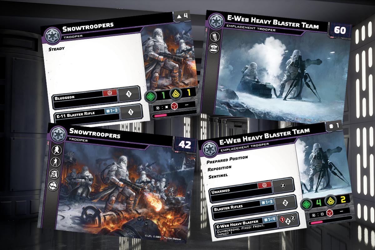 2024 Galactic Empire - 86 Cards - Star Wars Legion - Unit Player, Upgrades, & Command Cards