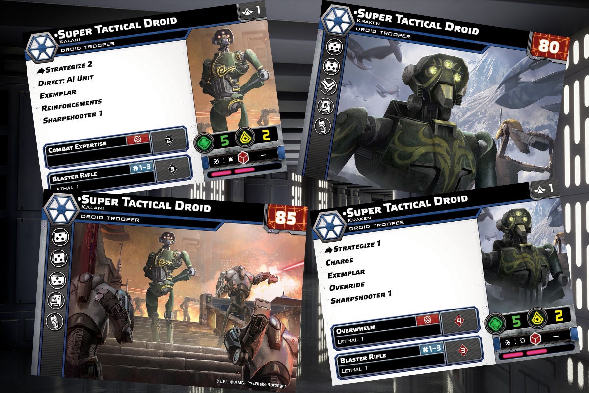 Confederacy of Independent Systems - Star Wars Legion - 2024 Unit Player, Upgrades, & Command Cards - 89 Cards Included