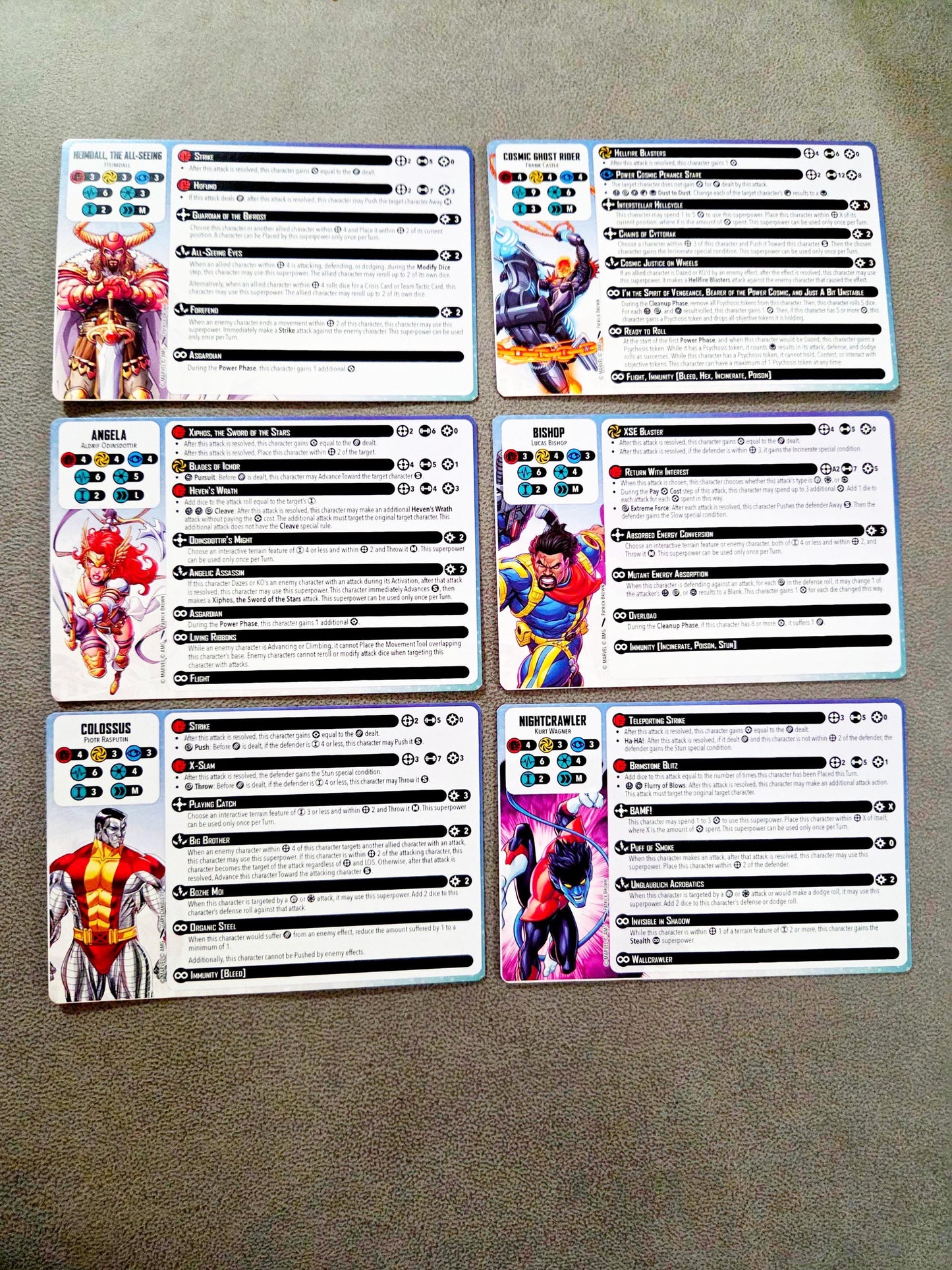 Card Pack 7 - 2025 Update - MCP - Marvel Crisis Protocol