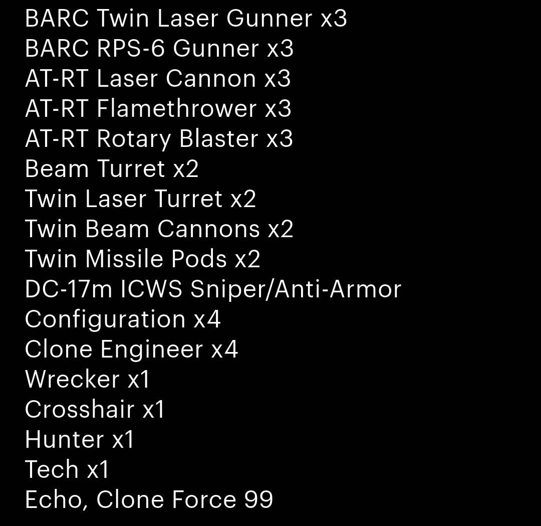2025 Galactic Republic - Star Wars Legion - Unit Player, Upgrades, & Command Cards - 177 Cards Included