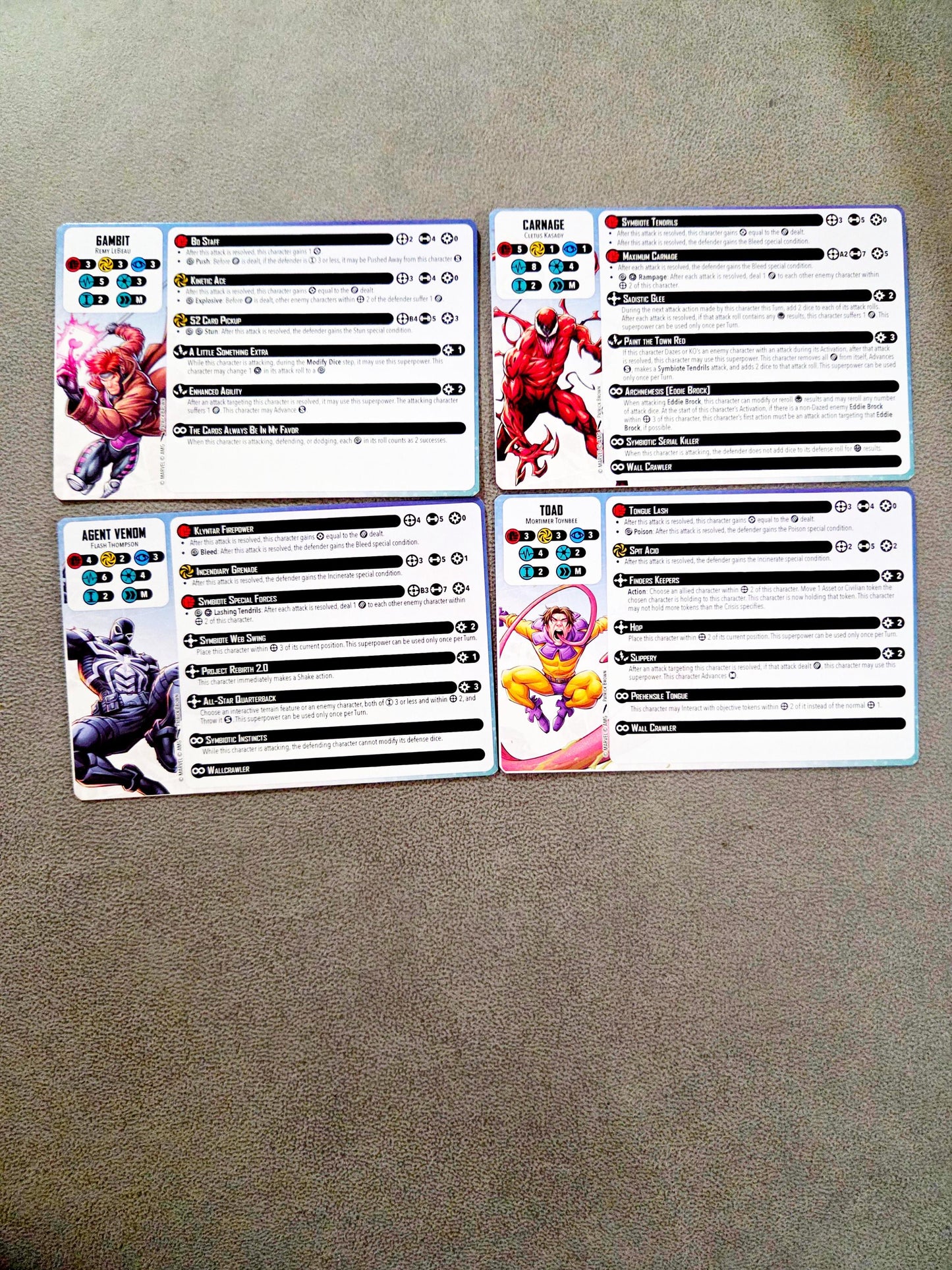 Card Pack 7 - 2025 Update - MCP - Marvel Crisis Protocol