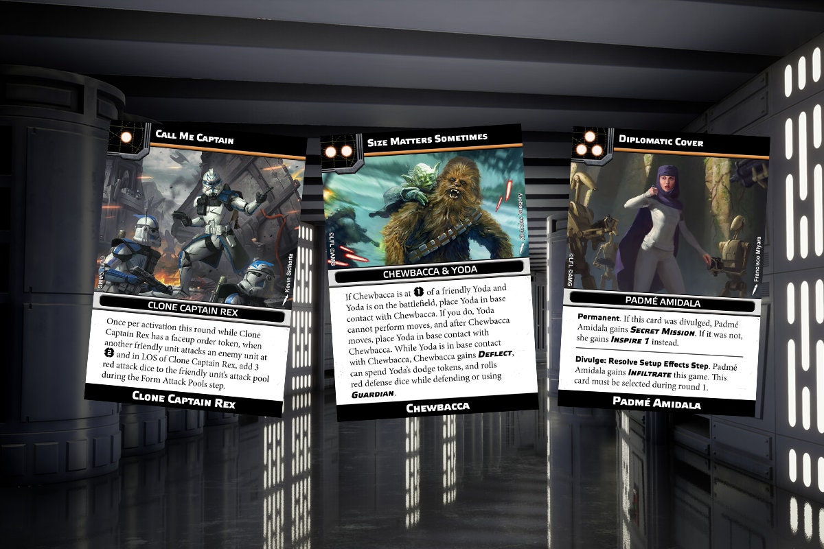 Galactic Republic - Star Wars Legion - 2024 Unit Player, Upgrades, & Command Cards - 99 Cards Included