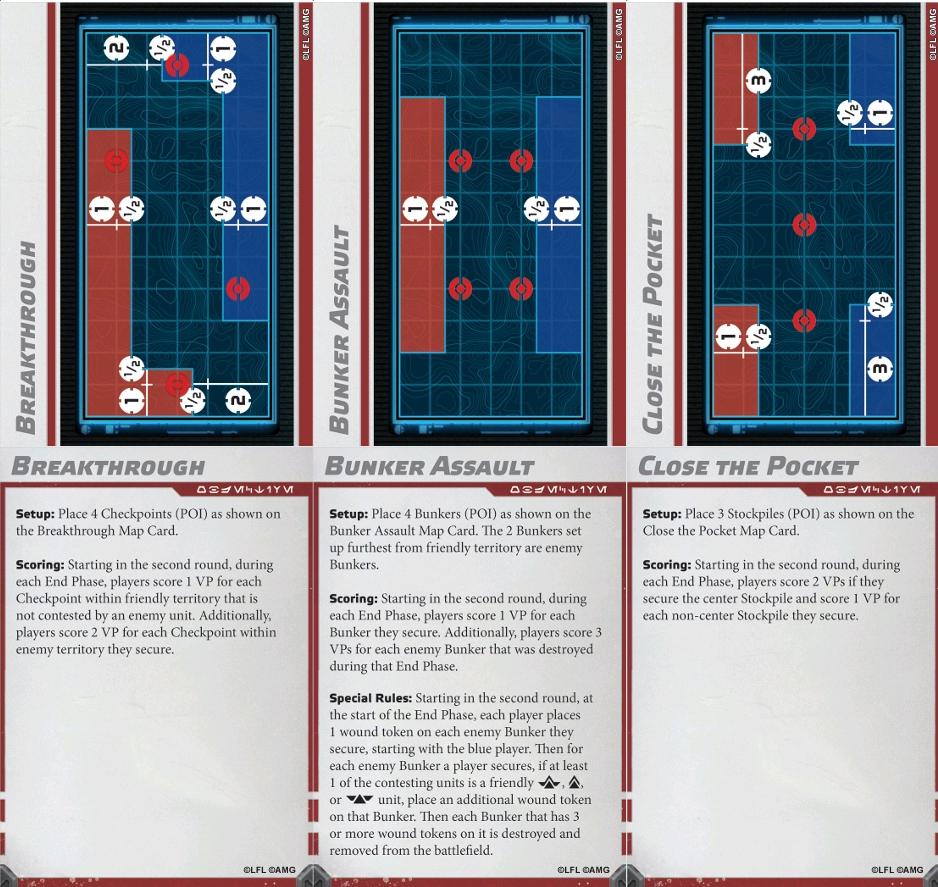 2025 Star Wars Legion Objective/Scenario Battlecards
