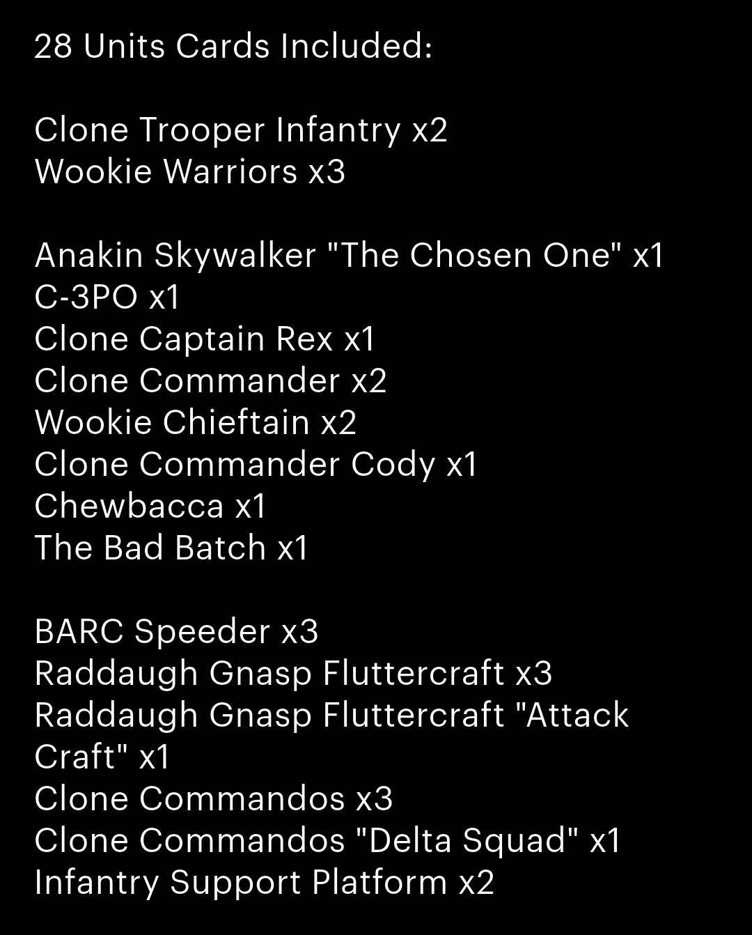 2025 Galactic Republic - Star Wars Legion - Unit Player, Upgrades, & Command Cards - 177 Cards Included