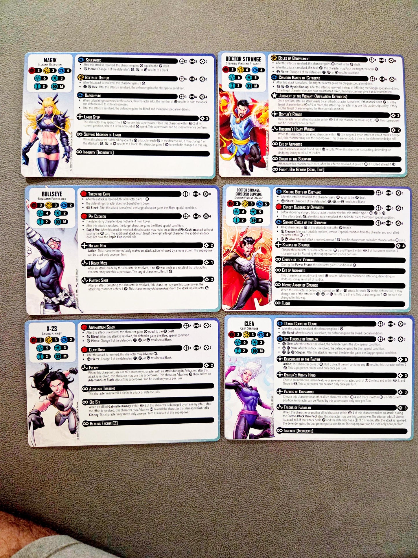 Card Pack 7 - 2025 Update - MCP - Marvel Crisis Protocol