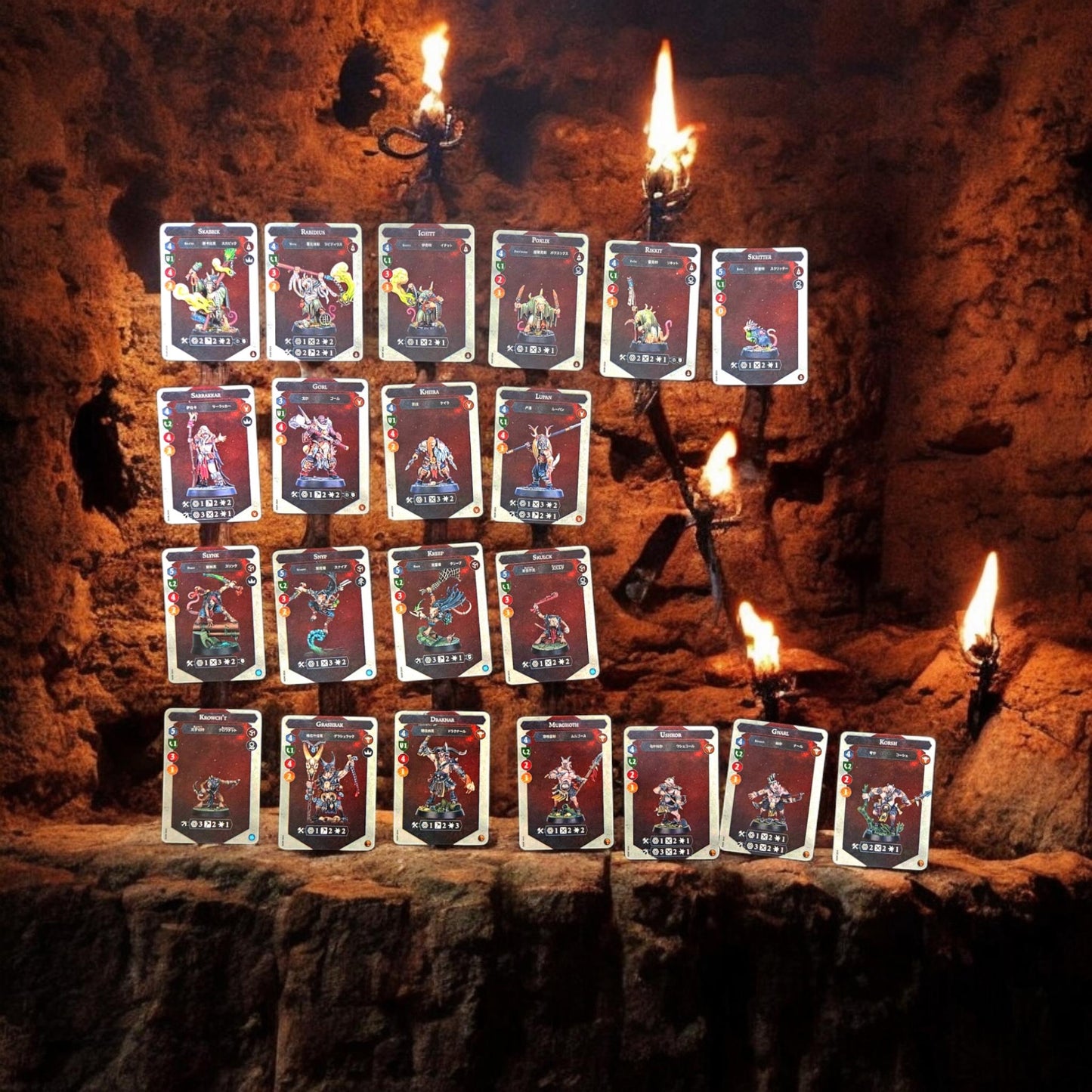 Grand Alliance Chaos- Warhammer Underworlds - 2024 Unit Warband Errata - 56 Total Cards Included
