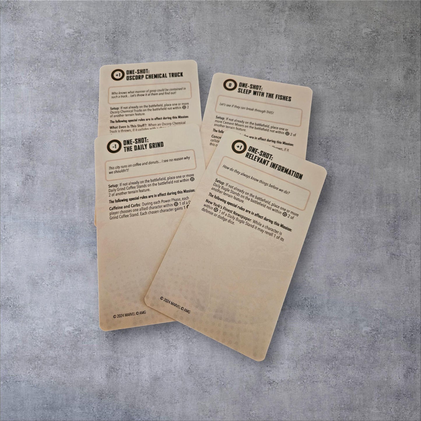 One-Shot Cards - All 26 Cards - MCP - Marvel Crisis Protocol