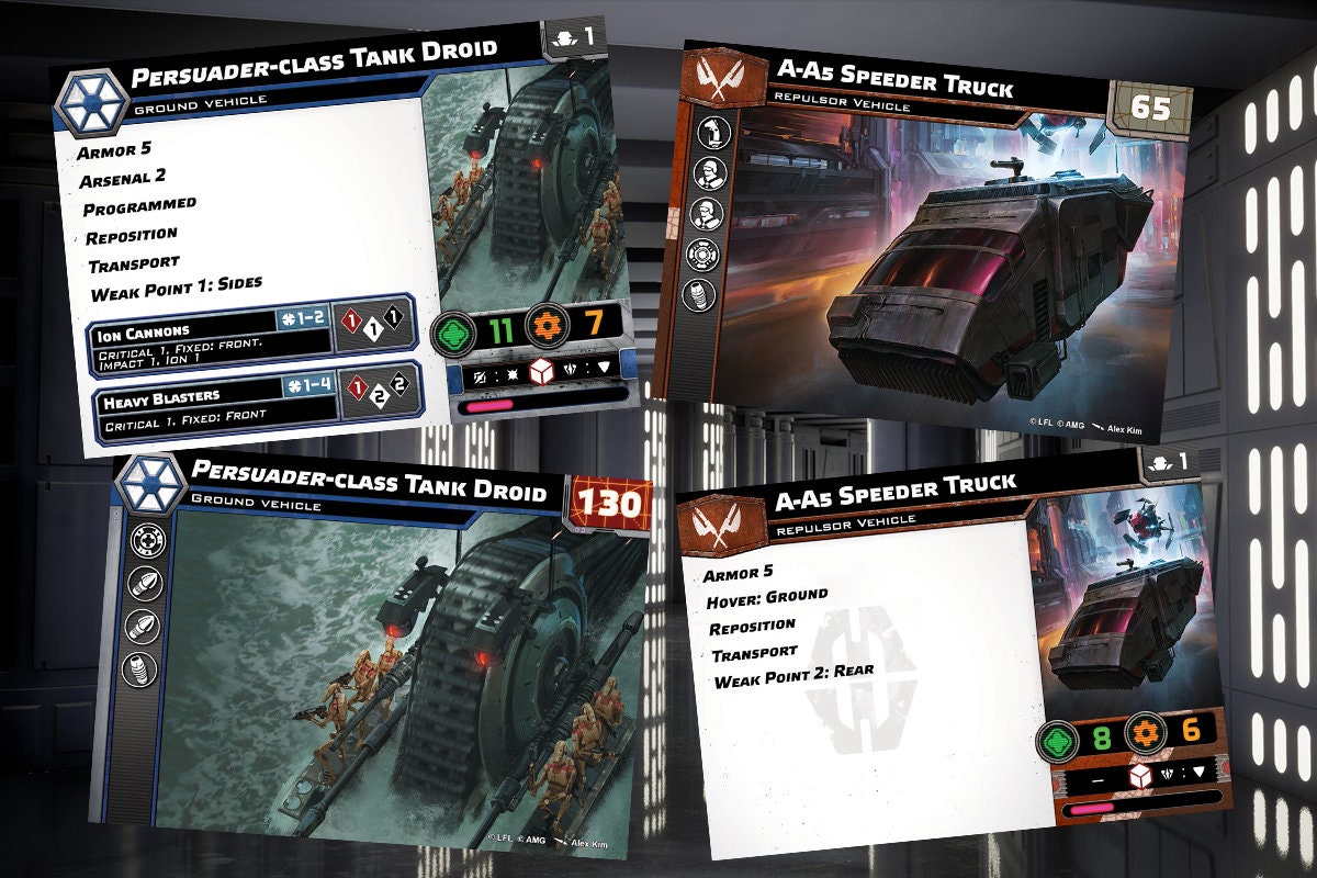 Confederacy of Independent Systems - Star Wars Legion - 2024 Unit Player, Upgrades, & Command Cards - 89 Cards Included