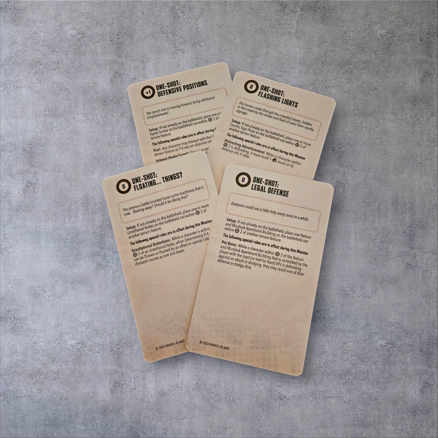 One-Shot Cards - All 26 Cards - MCP - Marvel Crisis Protocol