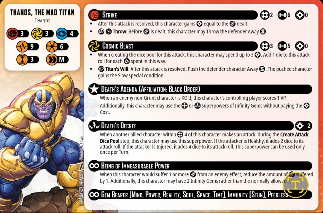 Thanos, The Mad Titan - 2025 Update/Errata