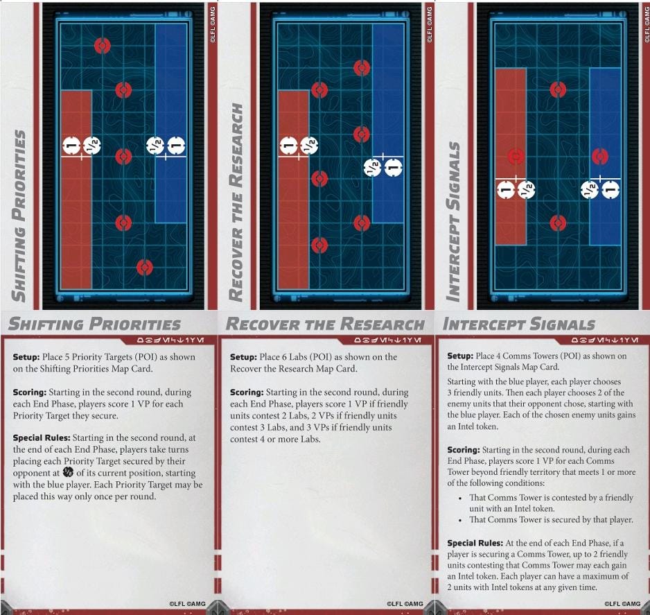 2025 Star Wars Legion Objective/Scenario Battlecards