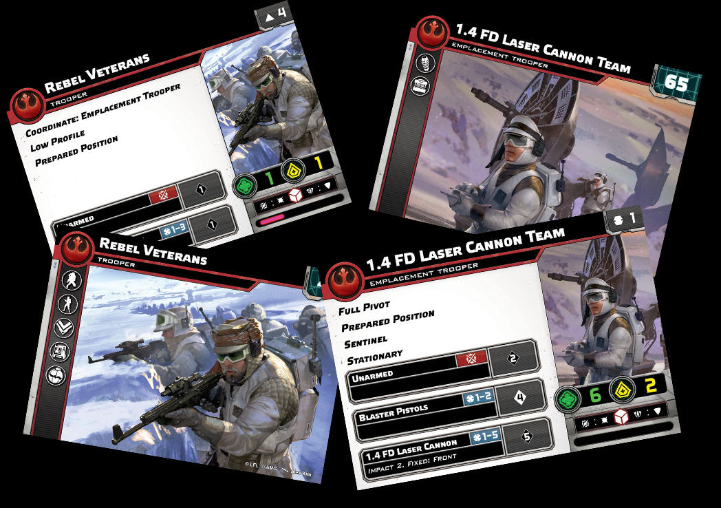 Rebel Alliance - Star Wars Legion - 2024 Unit Player, Upgrades, & Command Cards - 99 Cards Included